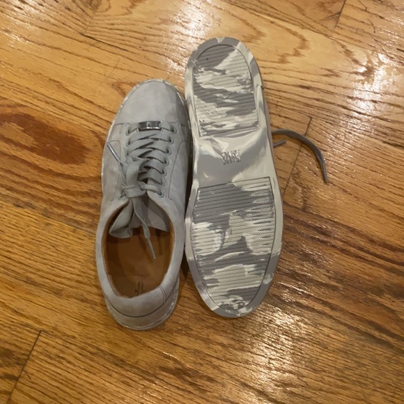 NWOB Frye Suede Grey Ivy Low Lace with Marbled Soles Size 6 - Picture 5 of 8
